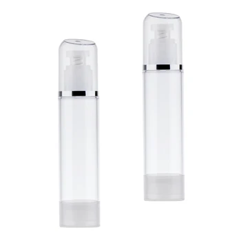 

2pcs 100ml Empty Airless Lotion Cream Pump Container Cosmetic Bottle Dispenser Travel Containers High quality AS material