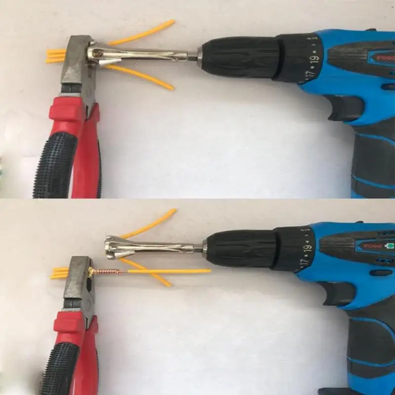 

Electrical Line Device Cable Wire Stripper Machine Automatic Twist Connector Wires Stripper Auto Twister for Power Drill Drivers