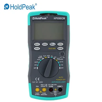 Holdpeak HP-890CNデジタルマルチメータのac/dc電流計電圧計オームポータブルメーター抵抗周波数温度サイクル試験