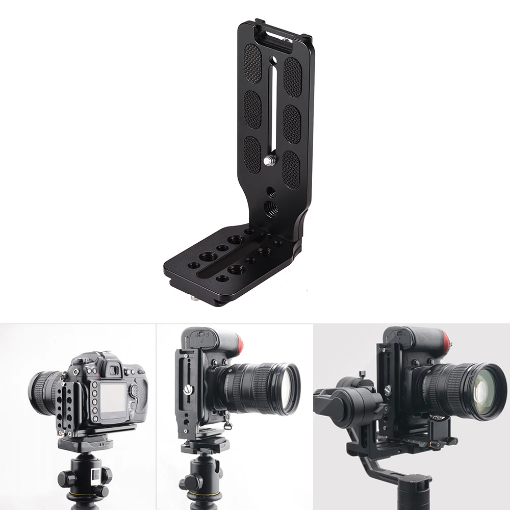 

L Shape QR Quick Release Plate Vertical Shooting Bracket for Canon Nikon Sony DSLR Camera for Zhiyun Crane 2/3 Moza AIR Feiyu