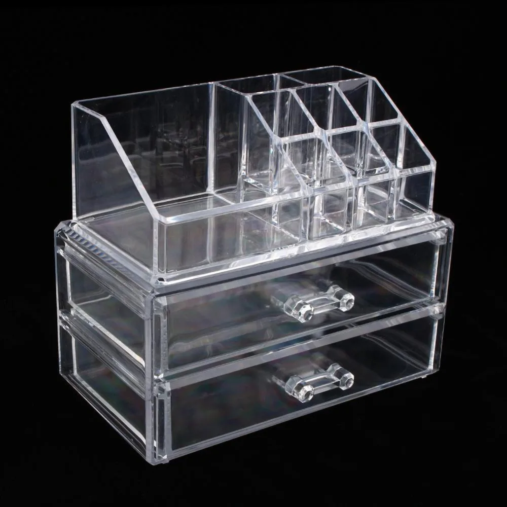 

Transparent Plastics Box Clear Makeup Drawers Holder Jewelery Organizer Display Cosmetic Storage Case