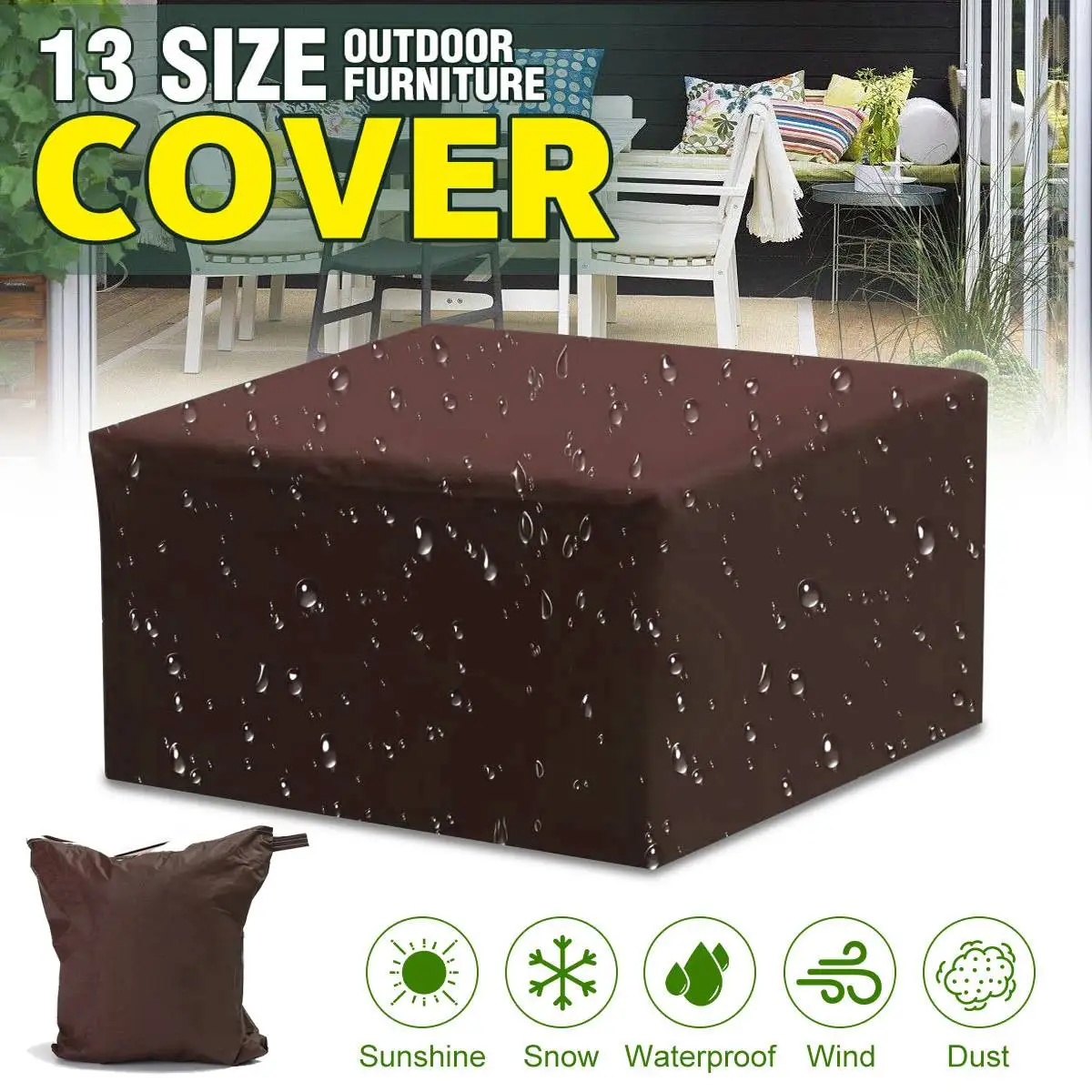 

Waterproof Outdoor Patio Garden Furniture Covers Cover Rain Snow Chair covers for Sofa Table Chair Dust Proof Cover