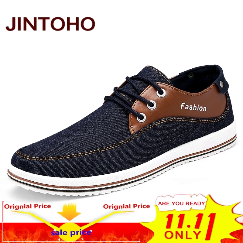 

JINTOHO Big Size Men Casual Canvas Shoes Summer Breathable Men Shoes Luxury Brand Designer Male Shoes Walking Shoes Footwear