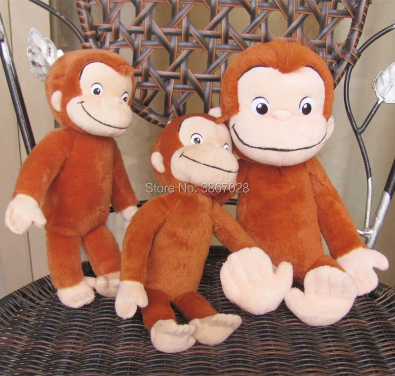 30cm curioso george brinquedos de pelúcia macaco dos desenhos animados  animais de pelúcia bonecas presente de aniversário para crianças