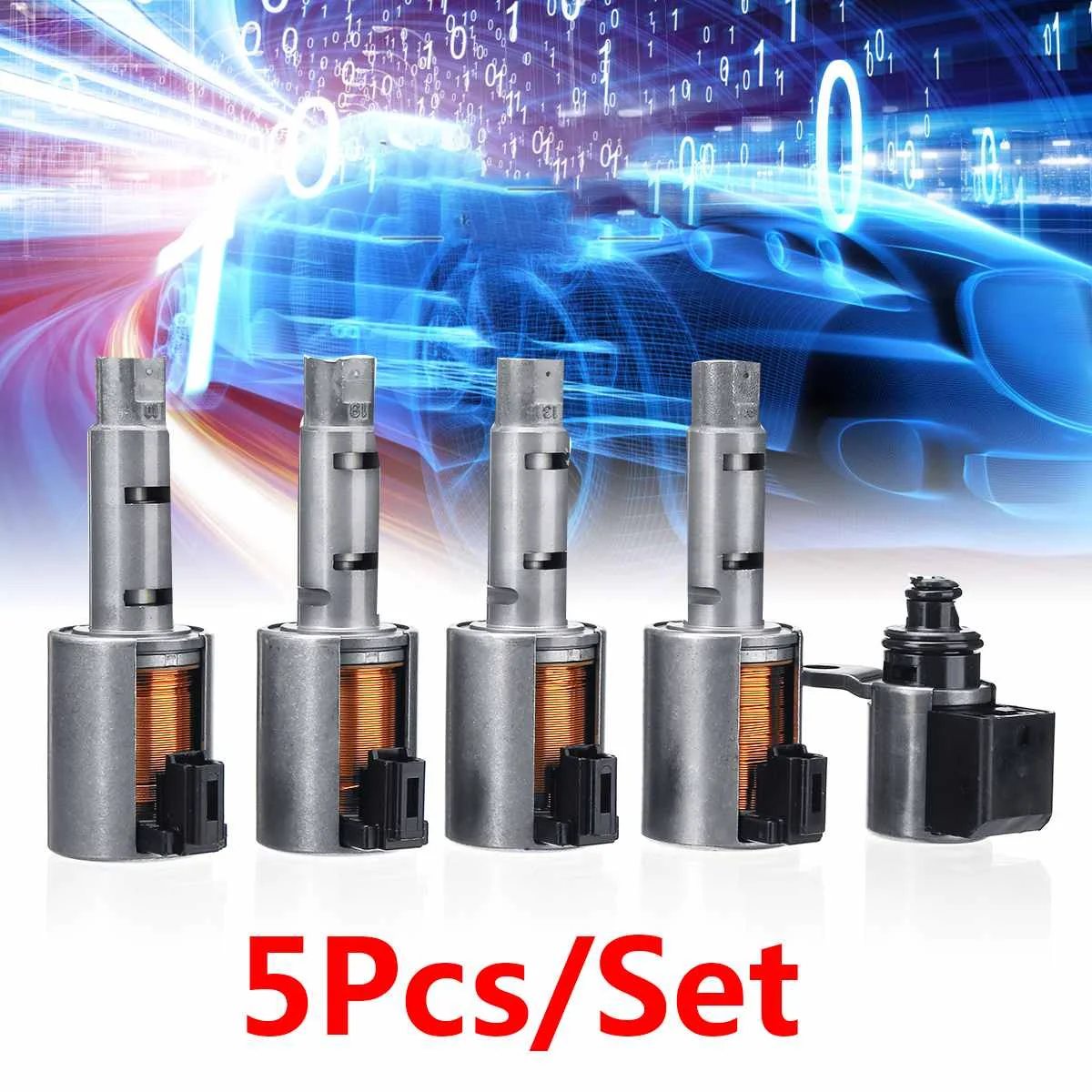 

5pcs RE0F11A JF015E CVT Transmission Solenoid For Nissan Sentra Tiida Versa Sylphy Auto Replacement Parts Copper + Metal