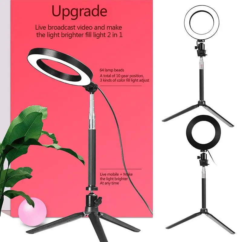 

Camera Ring Light Photo Phone Video Light Annular Lamp Tripods Selfie Stick Ring LED Studio Fill Light For Canon r25