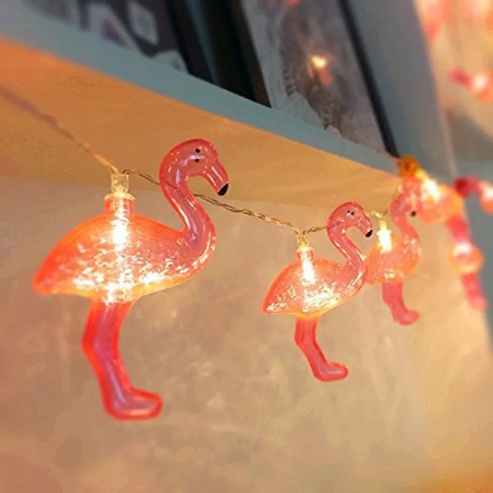 На солнечных батареях Фламинго светодио дный 10 гирлянды светодиодные огни 150 см теплый белый светодио дный светодиодный фея Строка свет