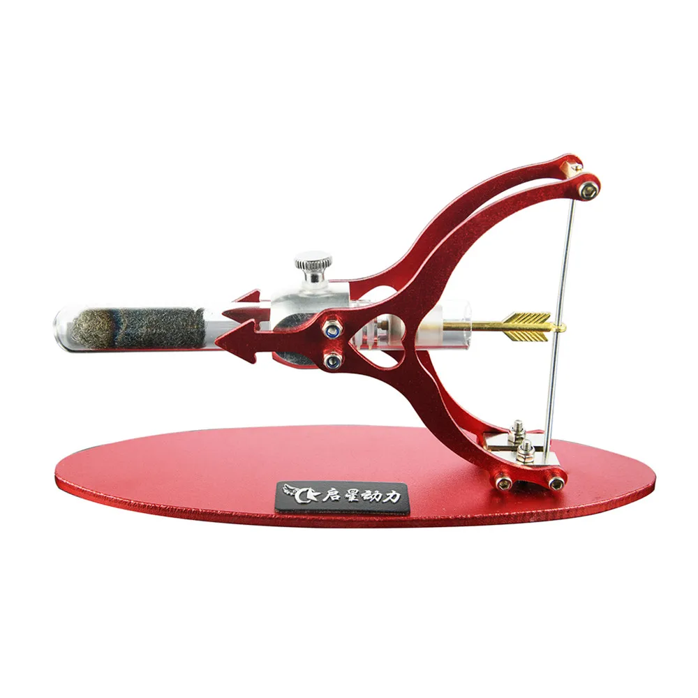 

190mm Red Color Engine Model Hot Air Stirling Engine Children Student Learning Improve Operation Ability School Teaching Tools