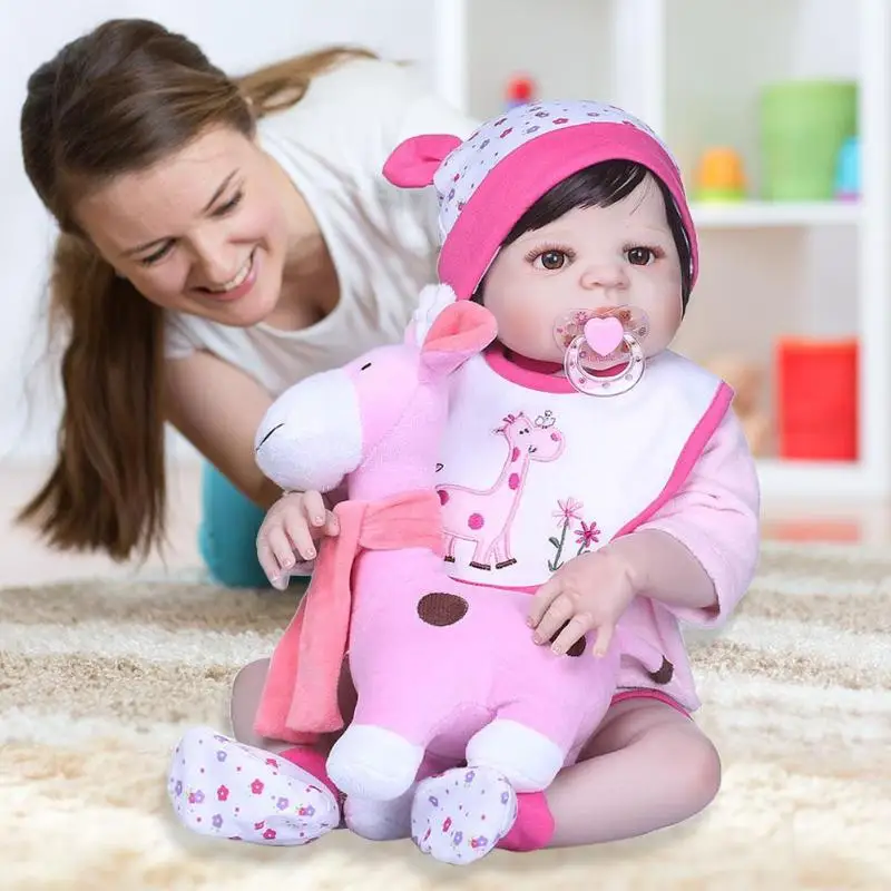 

NPK Reborn Doll 55CM Soft Silicone Reborn Baby Dolls Cute Toys Big Dolls For Girls Accompany Dolls For Baby Girls