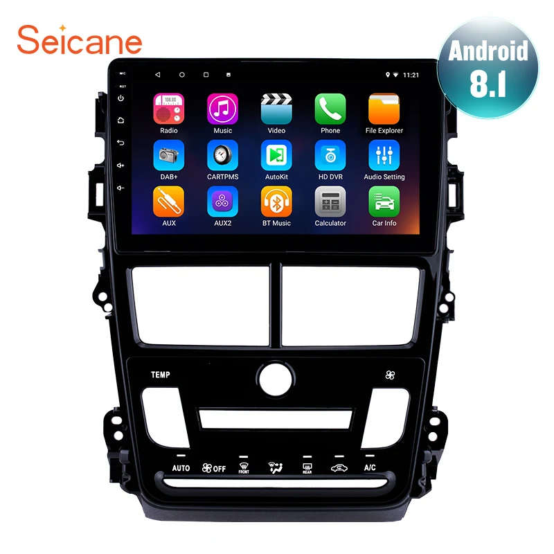 Seicane 9 &quotGPS навигация для 2018 Toyota Vios Авто кондиционер Android 8 1 8-ядерный автомобильный