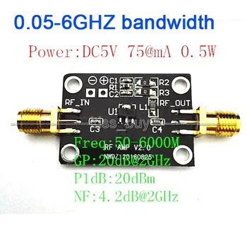

High linearity LNA 0.05-6GHZ bandwidth RF amplifier Signal Receiver FM HF VHF / UHF Ham Radio