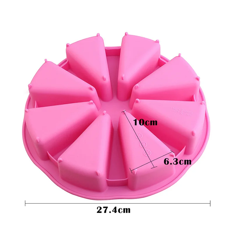 8 трёхсторонних полости, силиконовая форма для выпечки, силиконовая порционная форма для торта, хлеб, мусс, шоколадные кастрюли, кондитерские инструменты, форма для мыла, 264
