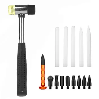 

FUNN-9 pcs Paintless Dent Removal Aluminum Tap Down Tool Tips 9 Heads for Paintless Repair Lamp Paintless Dent Remover (Tap Do