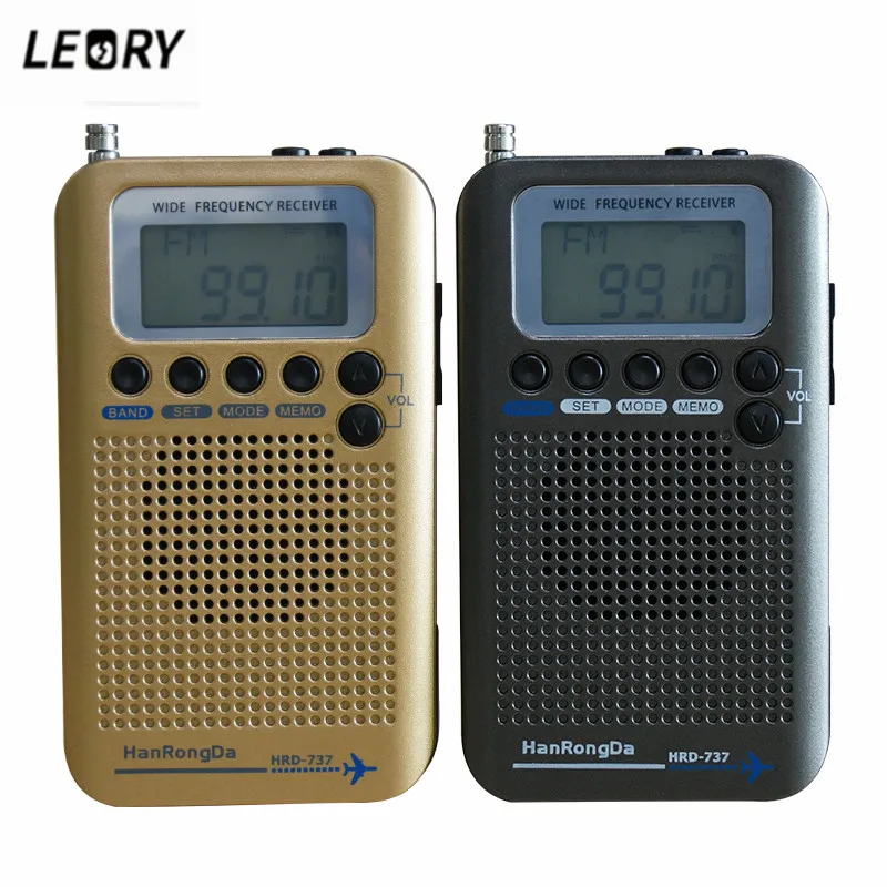 LEORY Portable Full Band Radio Aircraft Band Radio Receiver VHF FM AM
