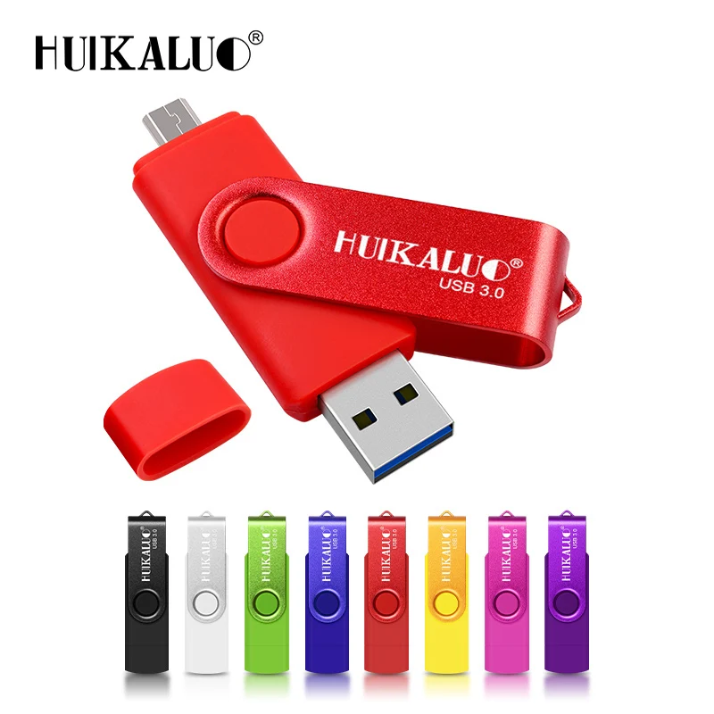 Huikaluo красочные USB 3 0 OTG флэш накопитель для смартфонов/Планшеты/PC флешки 128 Гб 64 32 16