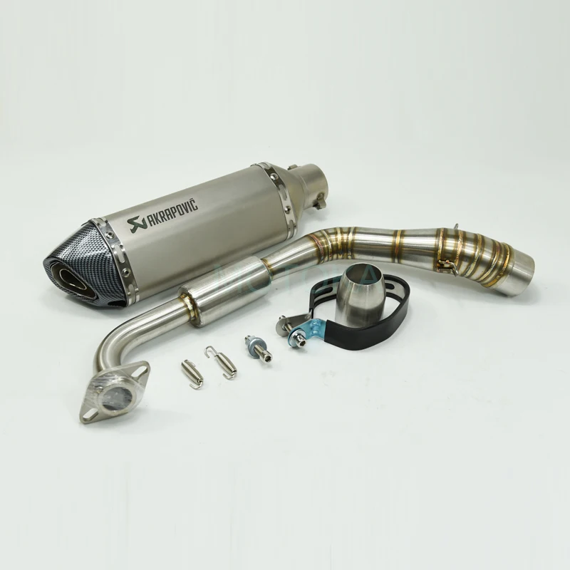 

NVX155 AEROX155 NVX125 Motorcycle Exhaust System Middle Link Pipe Universal 51mm Akrapovic Muffler Hexagonal Scooter Silencer