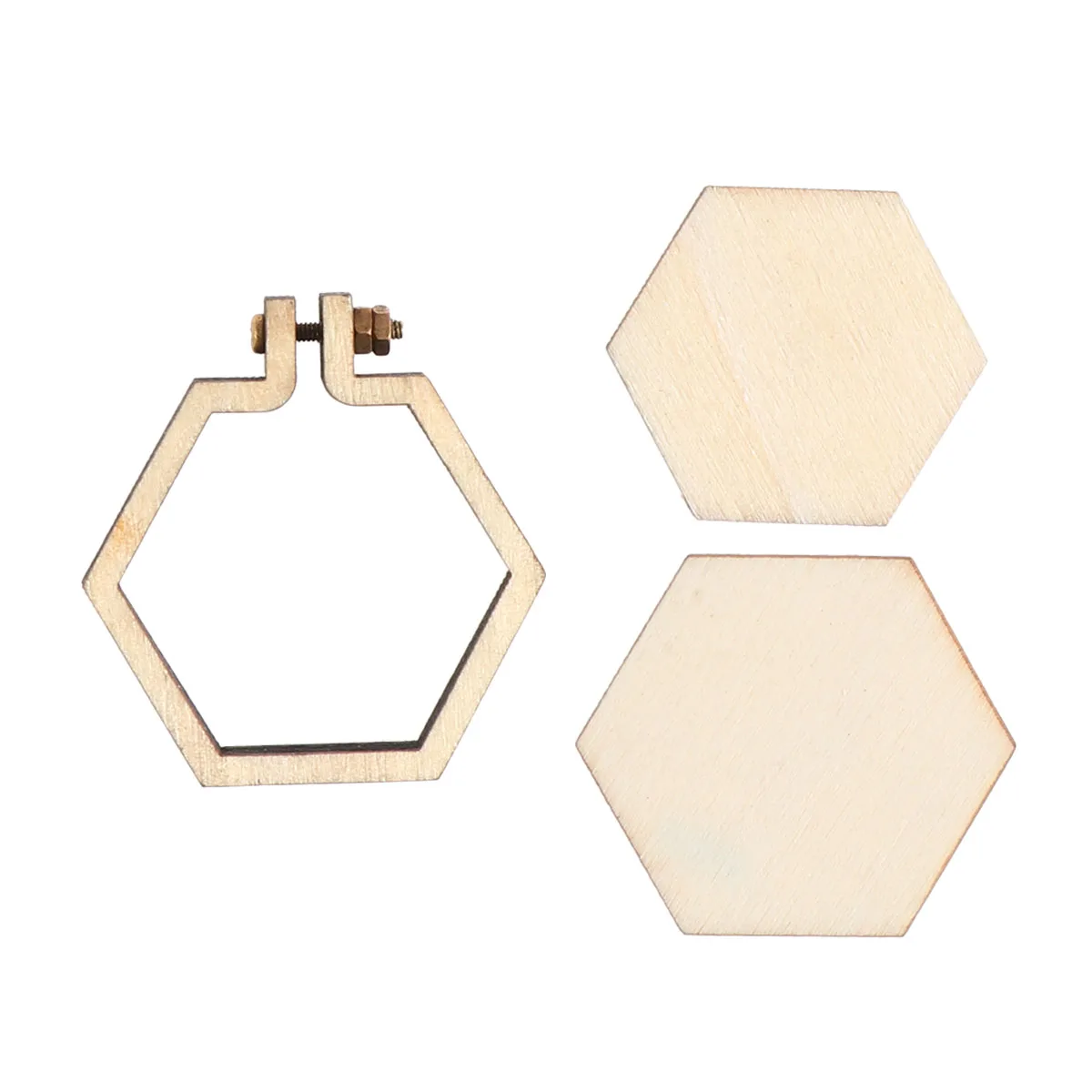 

Hexagon Mini Embroidery Hoop Frame Wooden Cross Stitch Hoop Ring DIY Crafts Embroidery Hoops