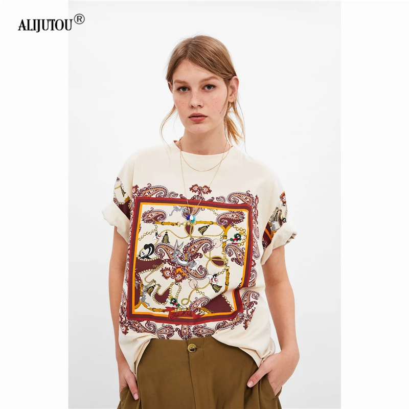 Zaraing crossover Porky Pig Cartoon Short sleeve Tshirt For Women 2019 summer Cute Casual Tops Female Print Tees O Neck T-shirts
