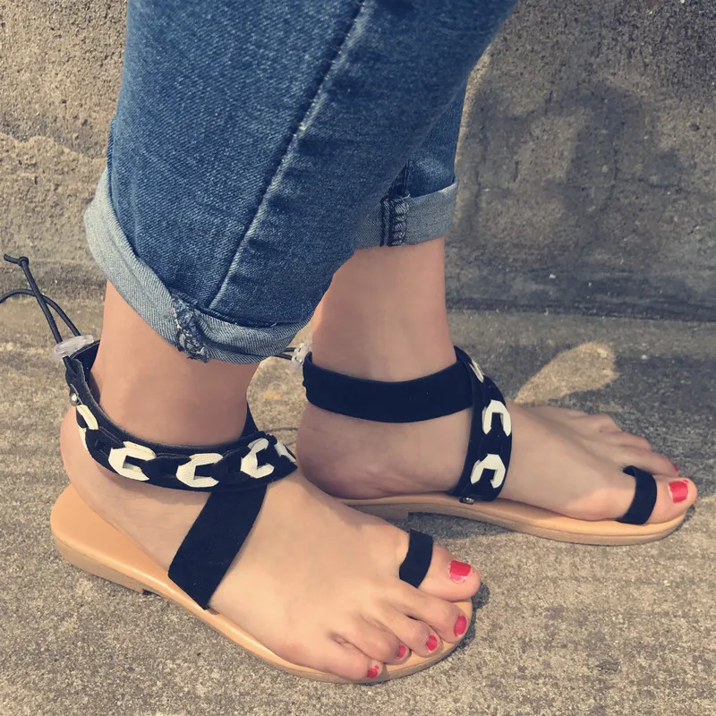 

Plus Size 35-43 Summer Women's Sandals 2019 Fashion Casual Flat With Shoes For Women Gladiator Style Sandalias Buty Damskie
