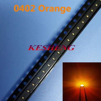 

SMT SMD 0402 Ultra Bright Orange/Amber LED lamp light 600-610NM 1005 Amber color 1.0*0.5*0.35mm 1000pcs