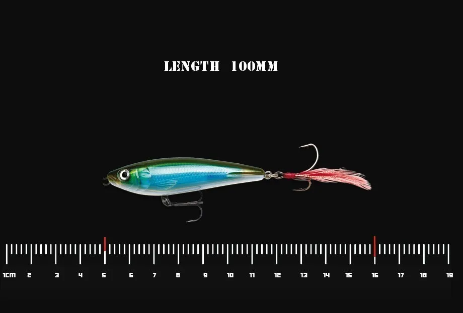 8 سنتيمتر/12g أعلى المياه قلم رصاص wobblers الصيد إغراء سطح الكلب المشي الهائل plopper بوبر ل في الهواء الطلق poper أسماك hardbait