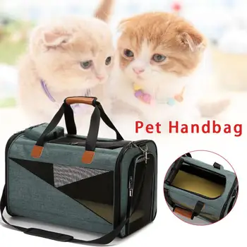 

Breathable Linen Pet ToteBag Fashionable Convenient Dog Travel Bag Handbag Double-layer Zipper Multifunctional Bag Pet Supplies