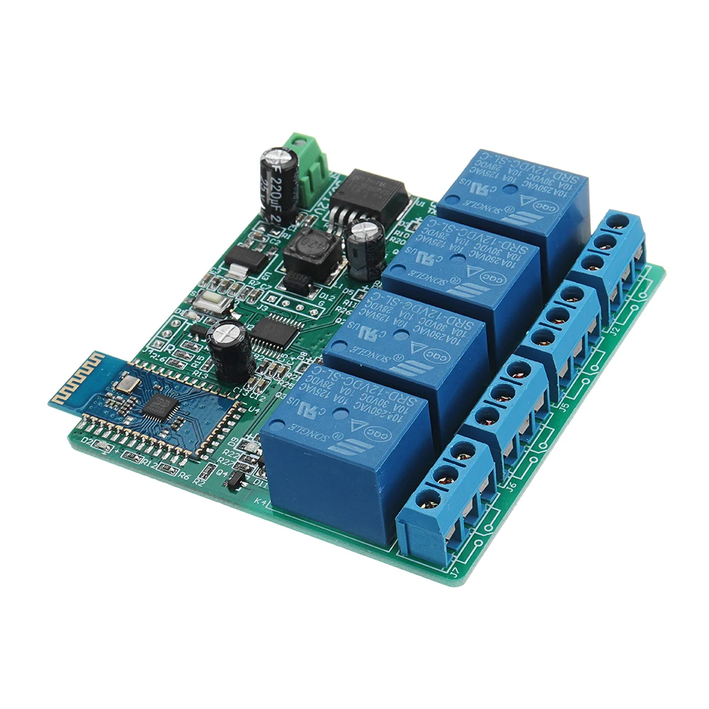 

NEW 12V 4 Channel Relay Module bluetooth Mobile Phone Wireless Remote Control Switch