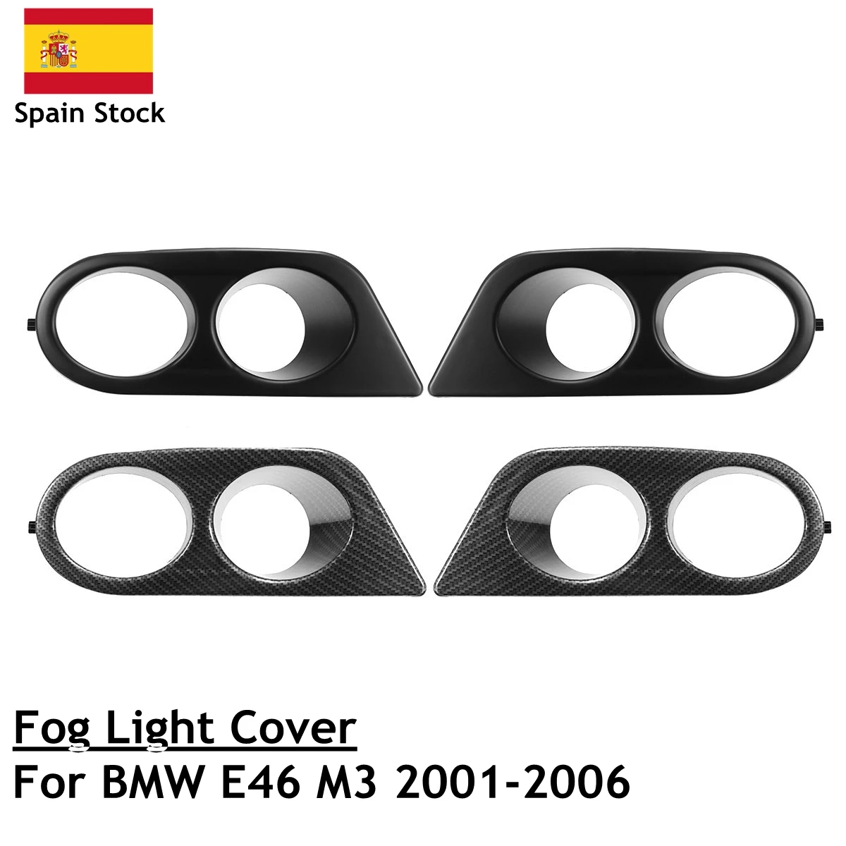 

2 pcs Fog Light Cover Surrounds Air Duct Carbon Fiber / Black For BMW E46 M3 2001-2006