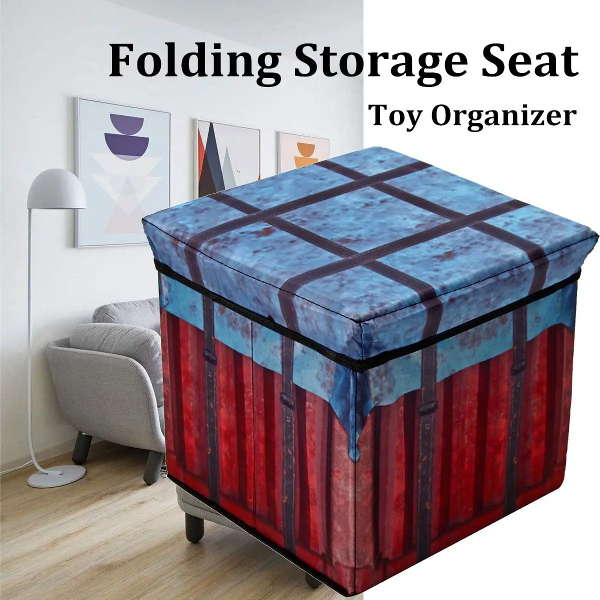 Footstool Sofa Ottomans Folding Footrest Seat Lounge Large Capacity Home Storage Box For The Jedi Survival Escape Air Bo