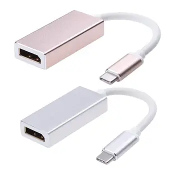 

USB-C to DisplayPort Adapter USB 3.1 Type-C to DP Adapter Converter Cable Wire for Macbook notebooks tablet PC computer