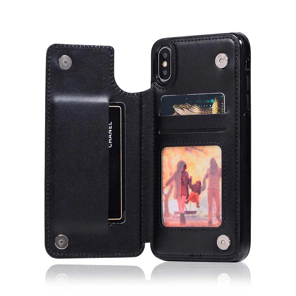 CASEIER деловой чехол из искусственной кожи для iPhone 10 XR XS MAX с держателем карт