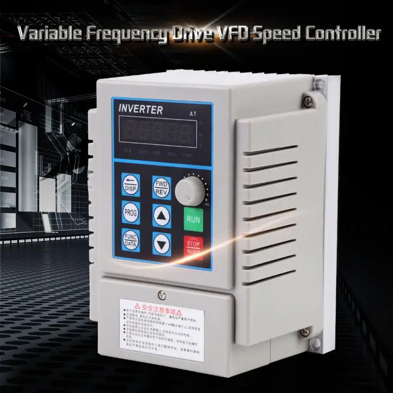 AC 220V Variable Frequency Drive Adjustable Speed Controller Inverter Single Phrase VFD Inverter