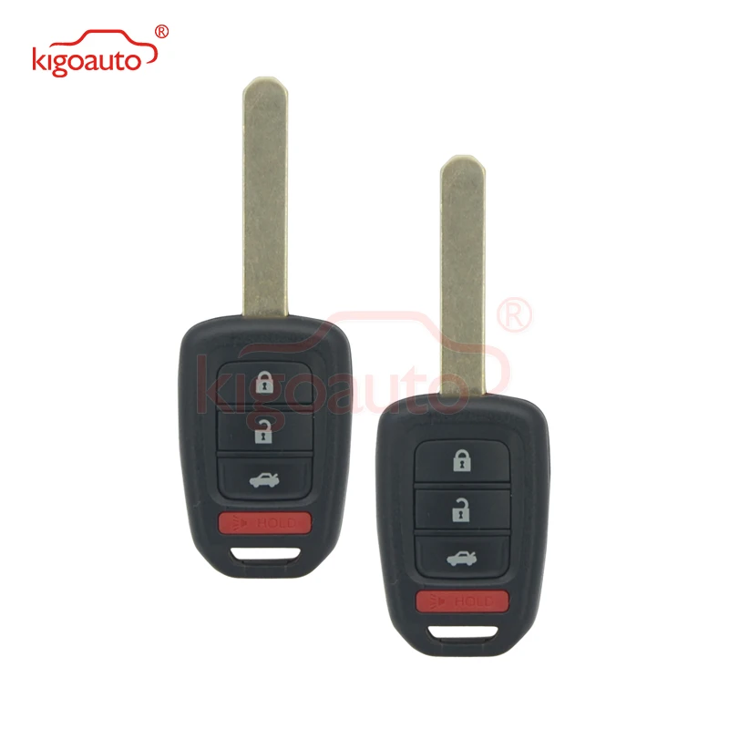 

Kigoauto 2pcs MLBHLIK6 1T For Honda Accord CRV Civic 2014 Kigoauto Remote Key 3 Button With Panic 313.8Mhz HON66 Blade