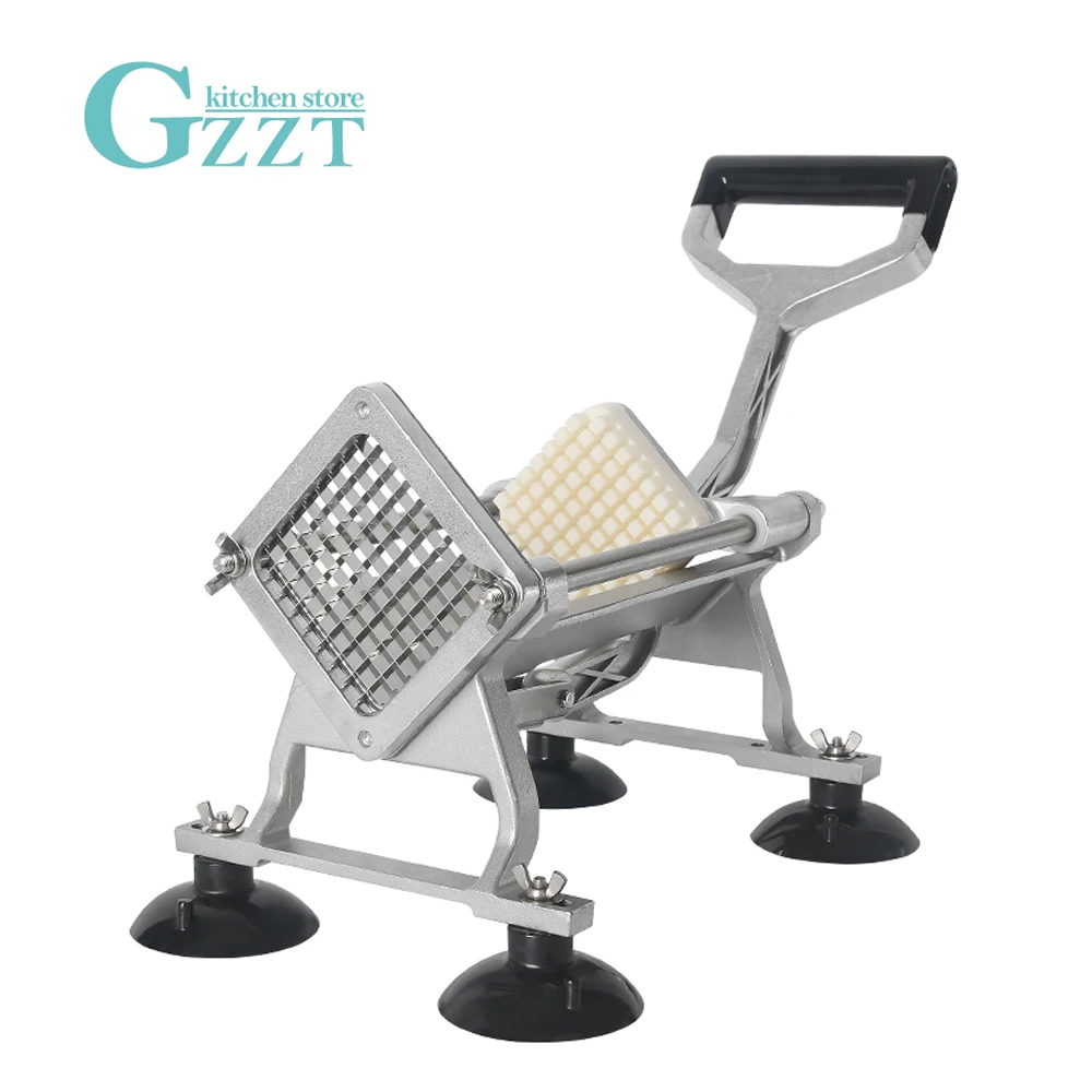 GZZT Restaurant Manual French Fry Cutters Potato Slicer Vegetable Fruit Cutting Machine Kitchen Chopper 6mm/9mm/13mm Blades