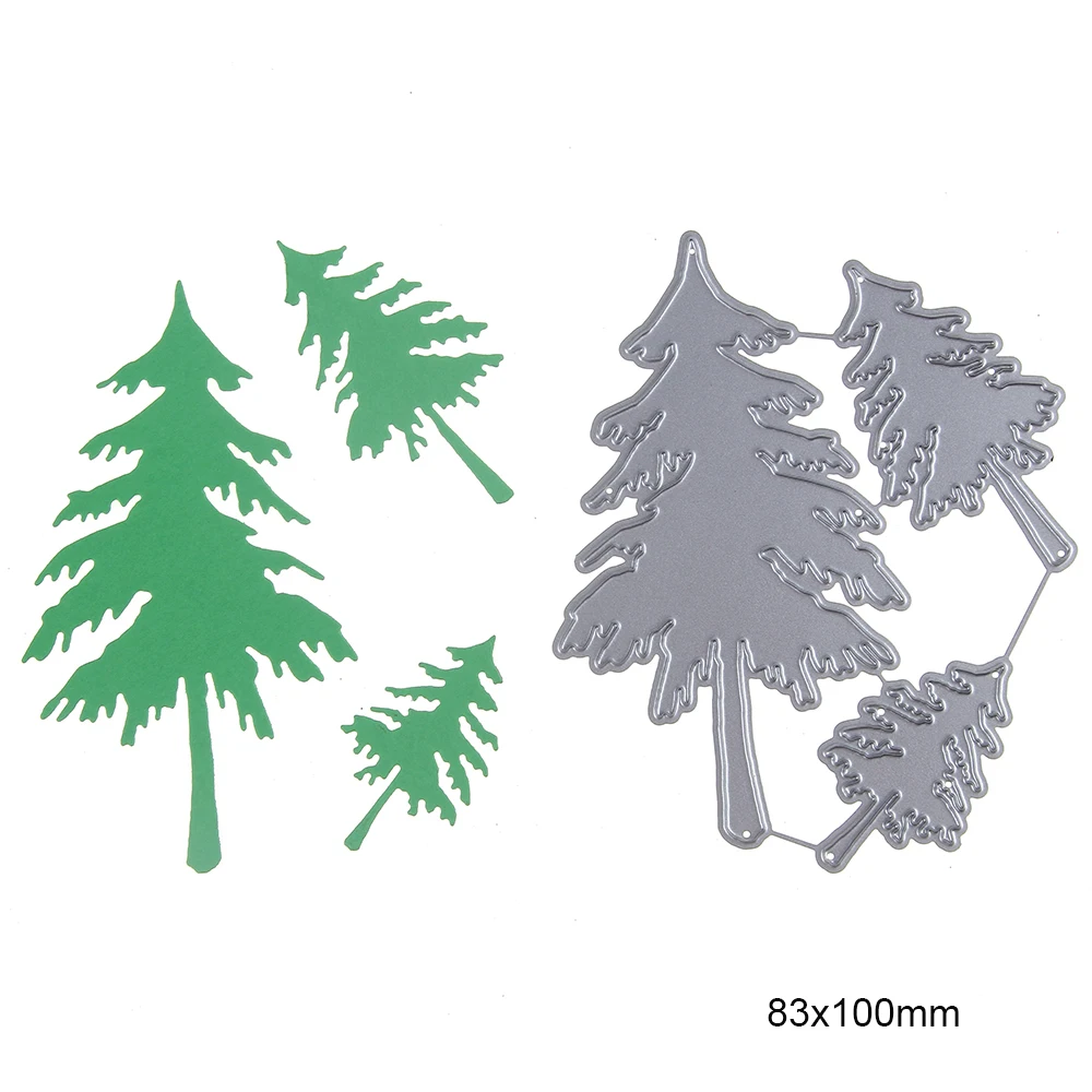 Штампы с тремя деревьями, скрапбукинг, Новое поступление, металлические Вырубные штампы, новинка, новые рождественские Вырубные штампы, тиснение, Alinacrafts