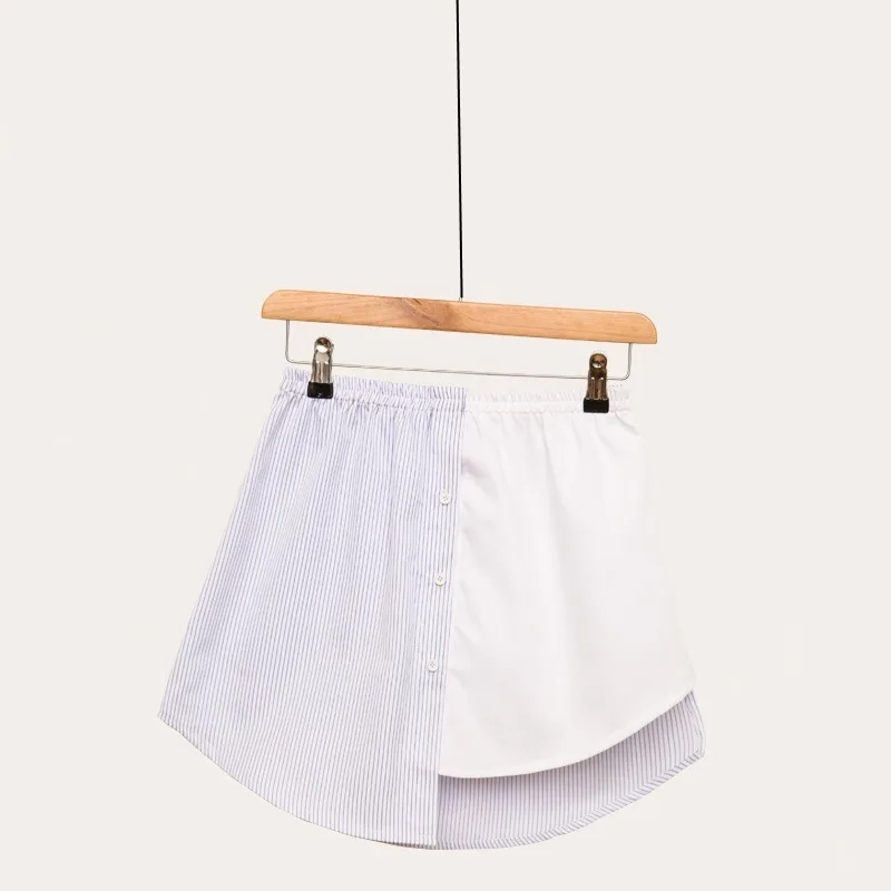 New 2019 Stripe Spelling Color Irregular False Shirt Skirt Half-body Skirt Female Skirts Wholesale drop shpper New 2019 Stripe Spelling Color Irregular False Shirt Skirt Half-body Skirt Female Skirts Wholesale drop shpper