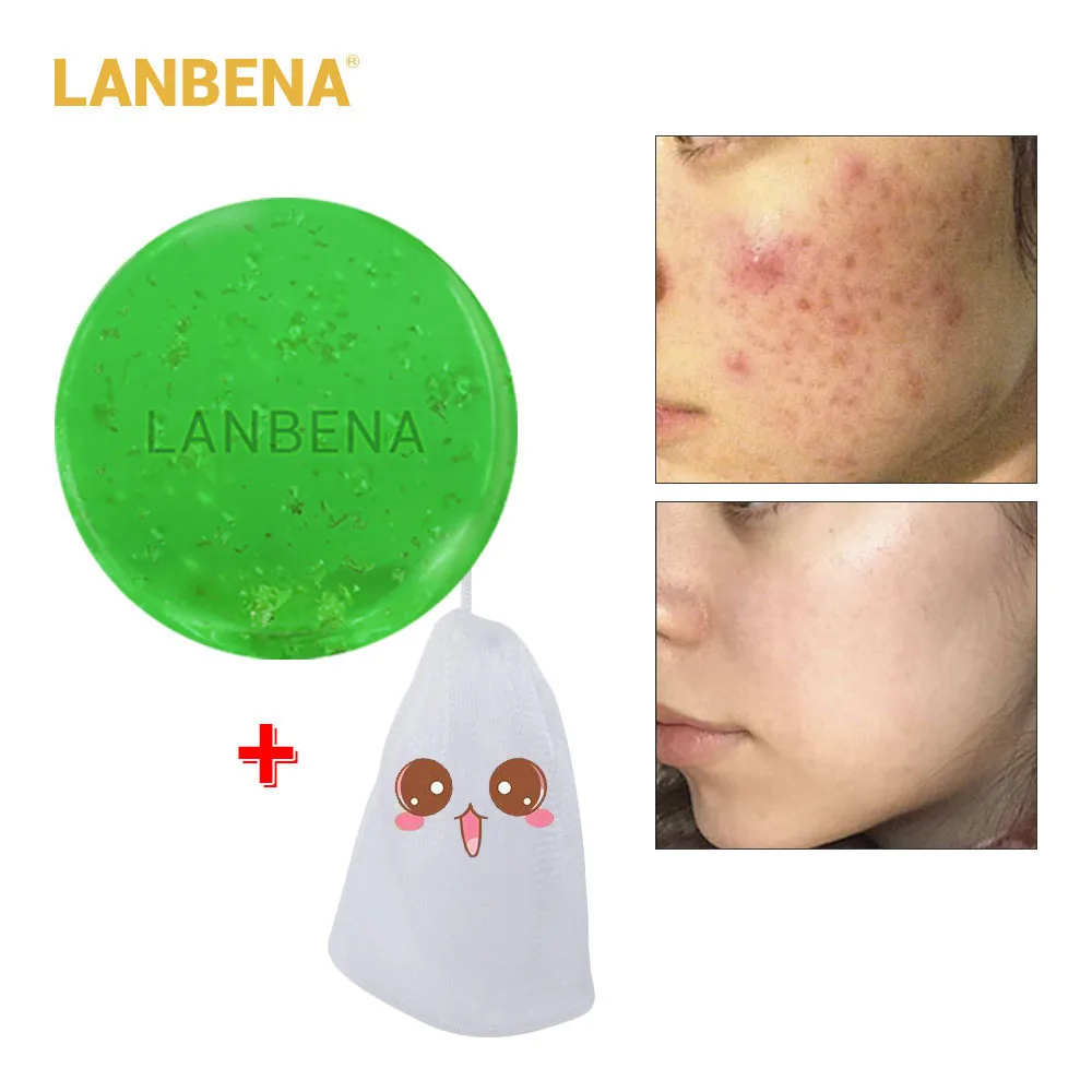 

LANBENA 100% Pure Tea Tree Essential Oil 24K Gold Handmade Soap Powerful Acne Blackhead Remover Moisturizing Facial Cleaning