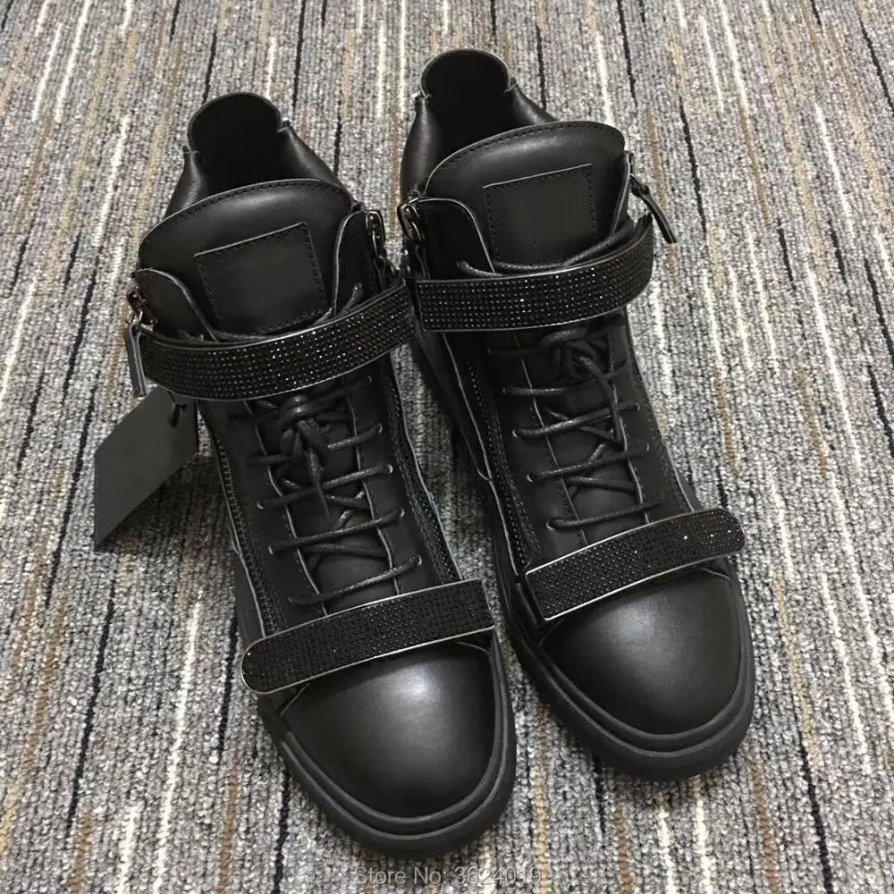 Guerreiro Das Duplo Sapatos Lace Tênis De Ar Ao Homem Sapatas Calçados Alta Preto 2018 Livre Broca Fivela Cinto Gz up E top Couro Cl Lisas qITBfTwz