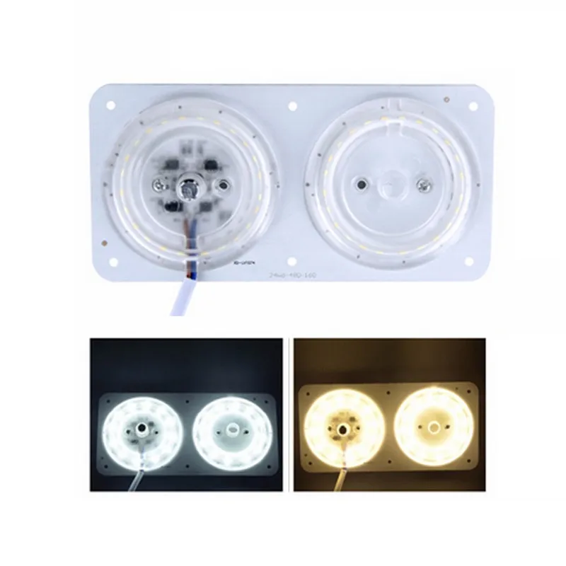 CLAITE AC220V 12 Вт 24 Светодиодный модуль потолочной панели двойной цветовой