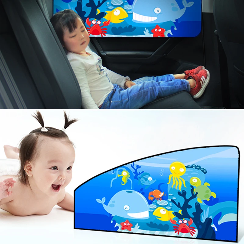 Car Window Sunshade Cartoon Magnetic Curtains Protector Side window car sun shade Summer Adjustable sunscreen solar UV | Автомобили и