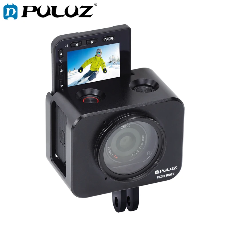

PULUZ Aluminum Alloy Protective Cage + 37mm UV Filter Lens + Lens Sunshade with Screws and Screwdrivers for Sony RX0 II