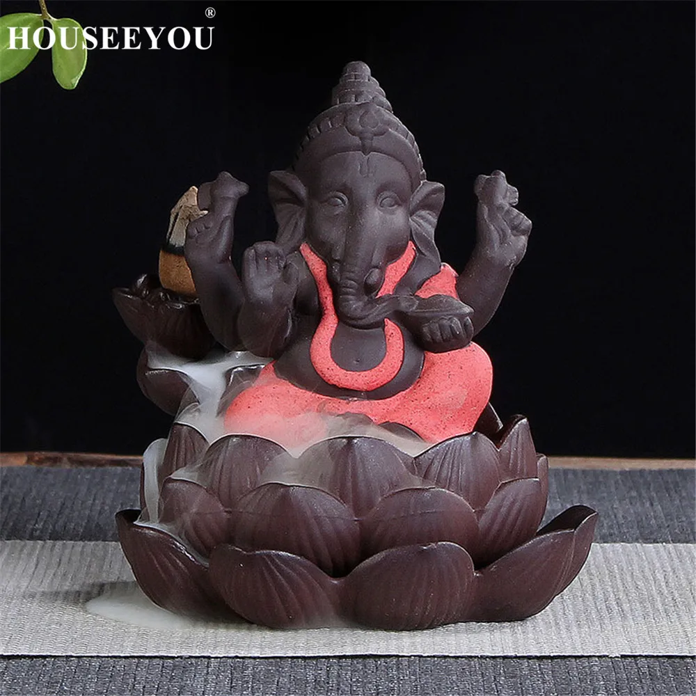 Подставка для благовоний с изображением индийского бога Ganesha конус водопадом