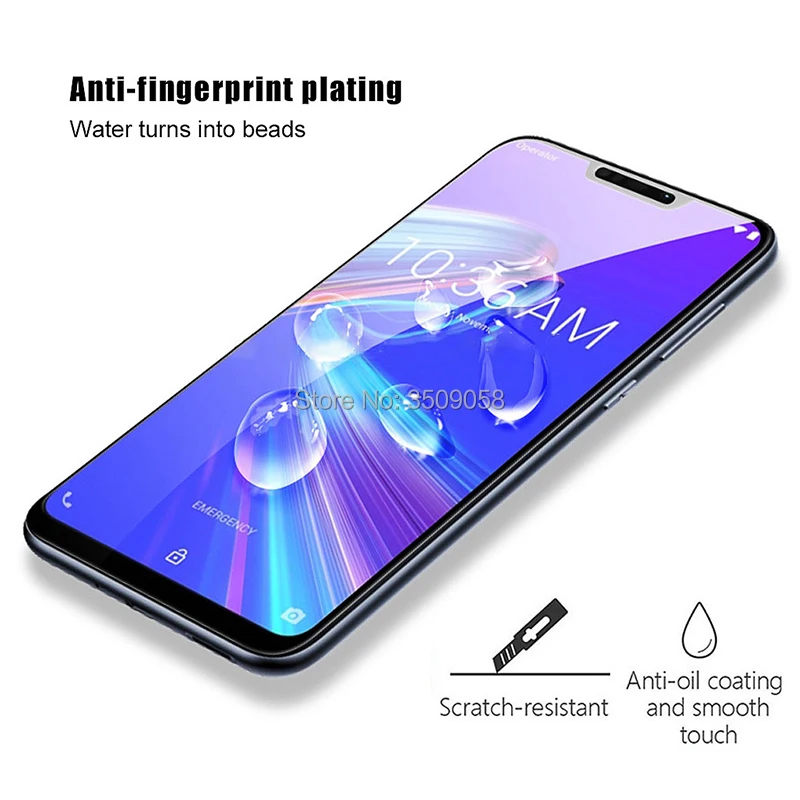 Защитное стекло закаленное для asus zenfone max pro m2 zb631kl zb633kl zen fone m1 zb601kl zb556kl|Защитные