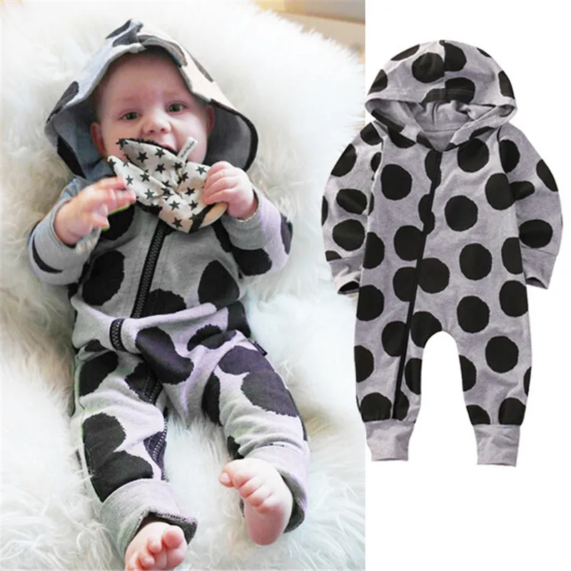 

Winter Fall Baby Boy Girl Long Sleeves Xmas Zipper Casual Romper Jumpsuit Pajamas Baby Christmas One Piece Suit Hot