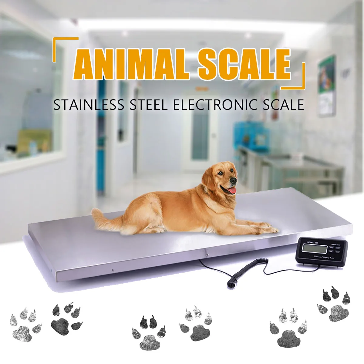 

Electronic Balance Floor Bench Weight Commercial/Veterinary Scales Digital Platform Scales Animal/Parcel Platform Scale 300kg