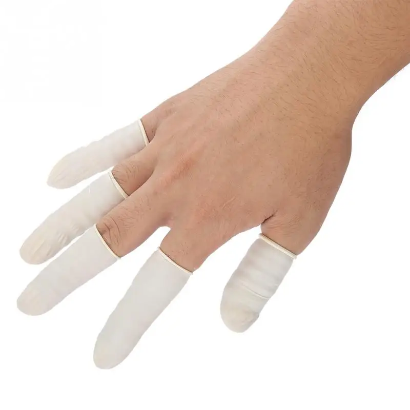 100 шт Защитные противоскользящие перчатки с кончиками пальцев, эмульсионные кроватки для пальцев, антистатические защитные перчатки, инструмент для ремонта часов для часовщика