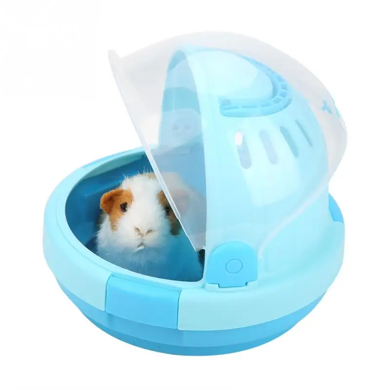 

New Portable Hamster Travel Carrier Practical Plastic Hamster Cage Durable Breathable Hamster Outdoor Travel Living House