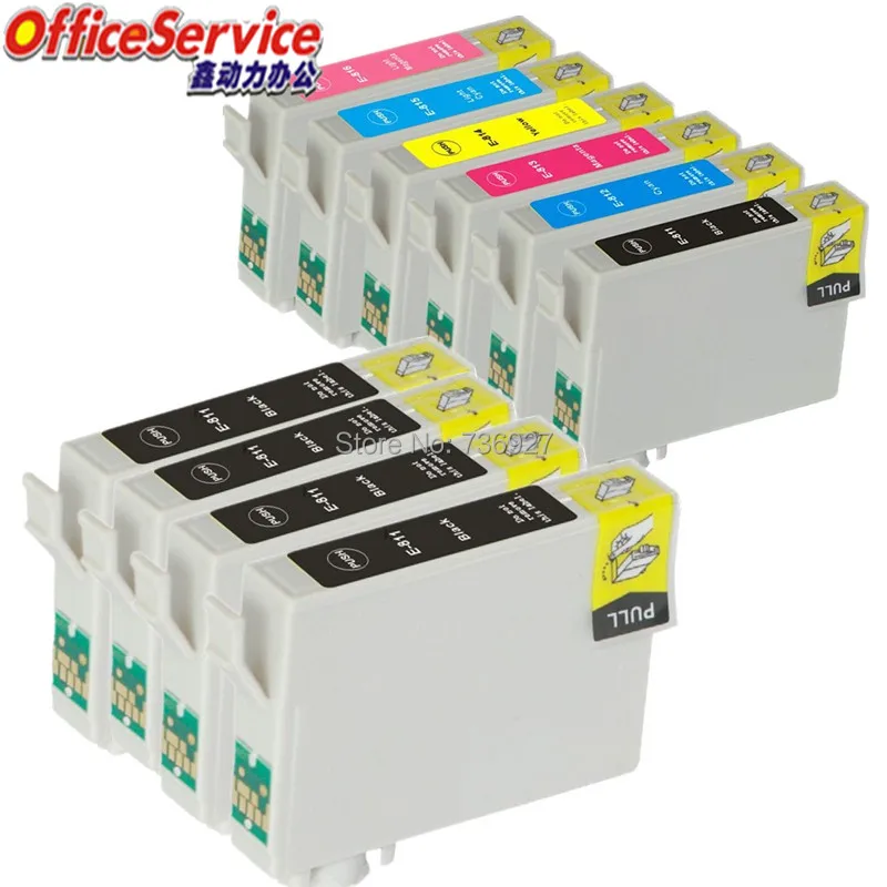 10X Compatible ink Cartridge T0811 T0812 T0813 T0814 T0815 T0816 For Epson Stylus Photo R270 R290 R295 R390 R1430 inkjet printer