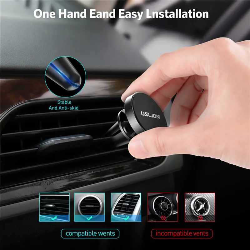  Magnetische Magnetische Telefon Halter Auto Für iPhone X XS MAX Air Vent Halterung Halter Für Telef