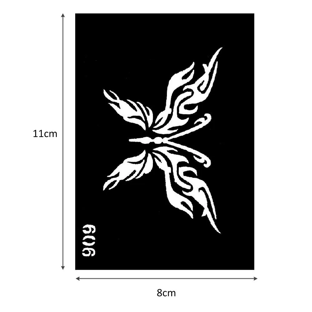 10 قطعة/مجموعة الحناء وشم استنسل فراشة نمط لصق الرسم وشم على شكل رسوم للجسم استنسل مثير المنتج للماء 2019 HN15